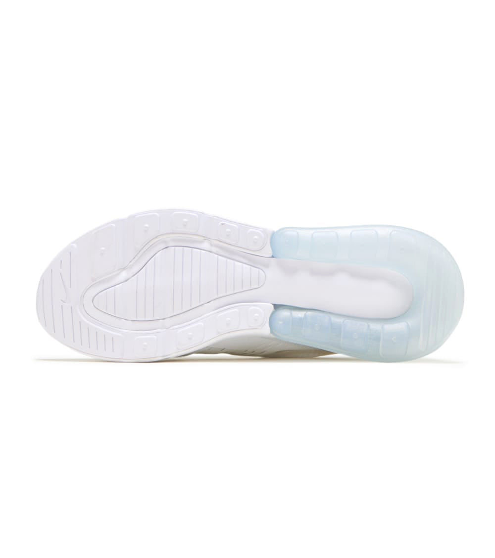 Big Kid's Nike Air Max 270 White/White-Metallic Silver (943345 103)