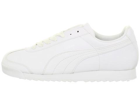 Big Kid's Puma Roma Basic Jr White/White (354259 14)