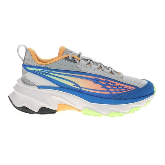 Big Kid's Puma Carbon Flares JR Blue-Gray-Clementine (400674 01)