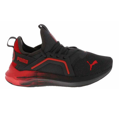 Big Kid's Puma Softride Enzo 5 Rapid Res Dusky Gray-For All Time Red (403994 01)