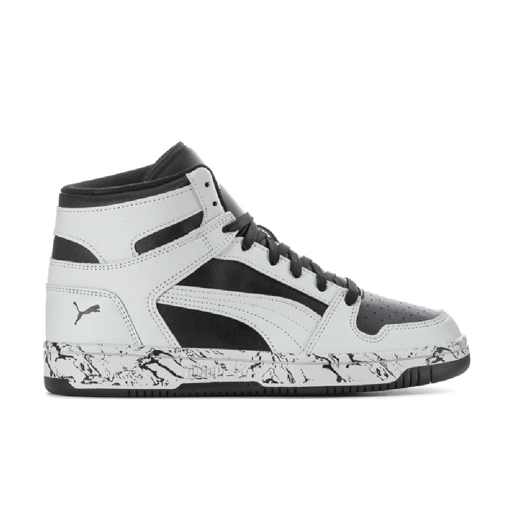 Big Kid's Puma Rebound Layup RCL Marble JR Light Gray-Black (405207 01)