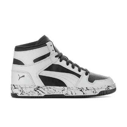 Big Kid's Puma Rebound Layup RCL Marble JR Light Gray-Black (405207 01)