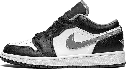 Big Kid's Jordan 1 Low Black/Particle Grey-White (553560 040)