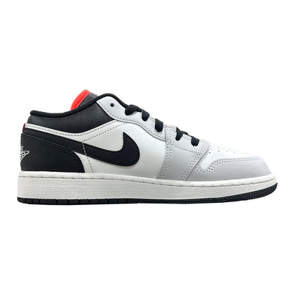 Big Kid's Jordan 1 Low Black/Black-Summit White (553560 045)