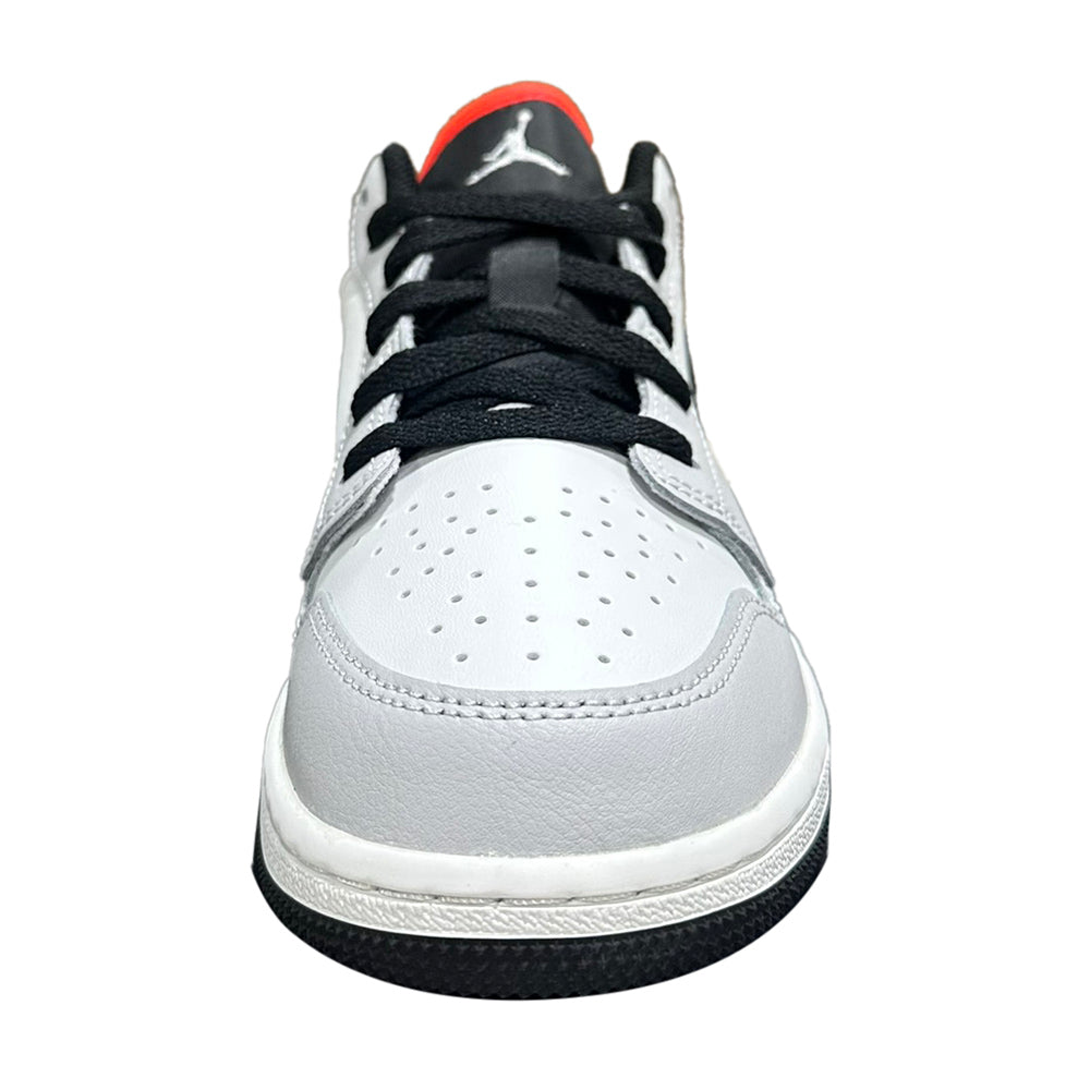Big Kid's Jordan 1 Low Black/Black-Summit White (553560 045)