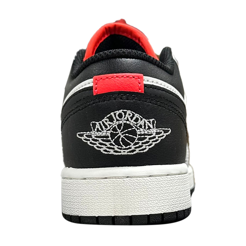 Big Kid's Jordan 1 Low Black/Black-Summit White (553560 045)