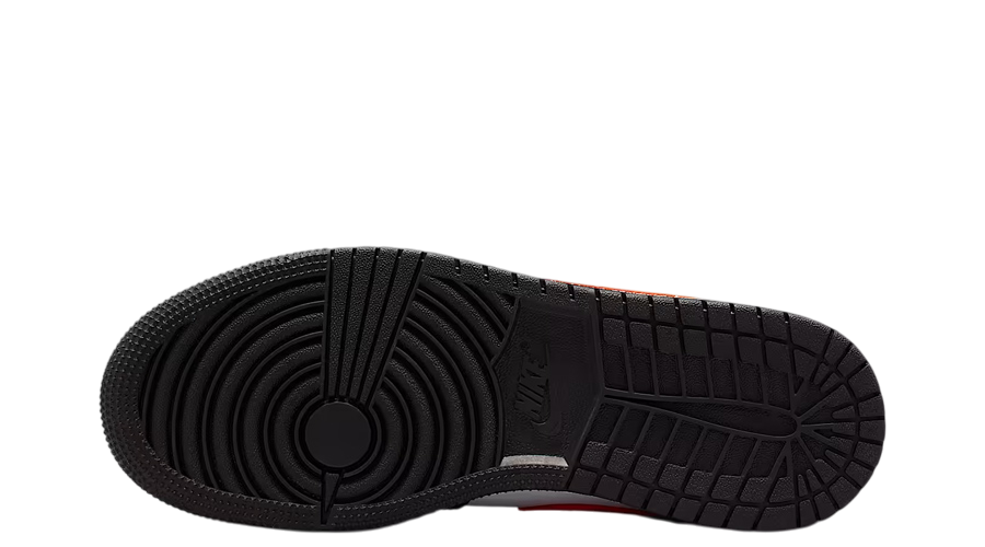 Big Kid's Jordan 1 Low Black/Starfish-White-Sail (553560 081)