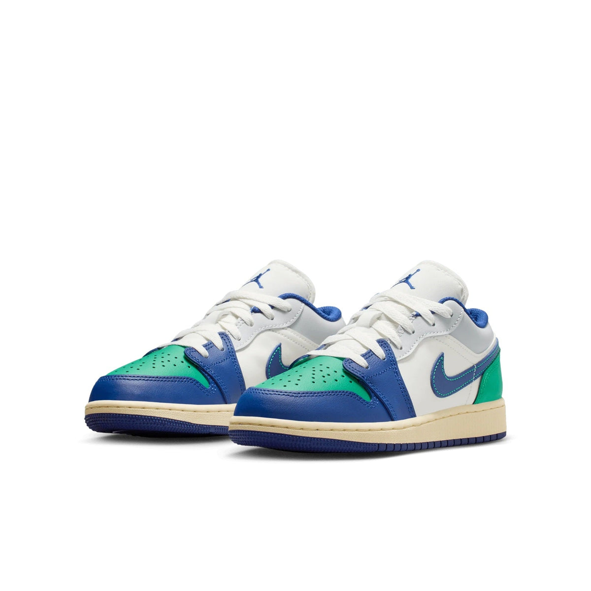 Big Kid's Jordan 1 Low Sail/Deep Royal Blue (553560 147)