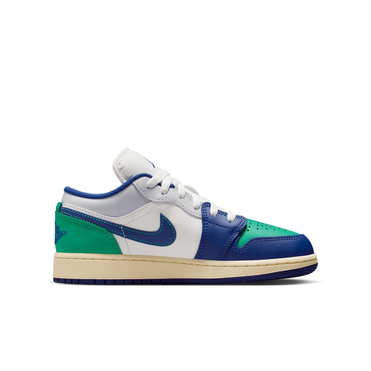 Big Kid's Jordan 1 Low Sail/Deep Royal Blue (553560 147)