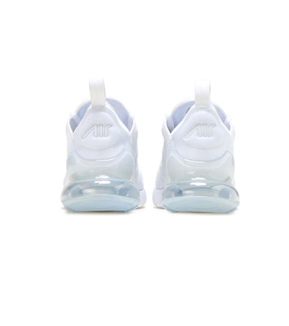 Big Kid's Nike Air Max 270 White/White-Metallic Silver (943345 103)