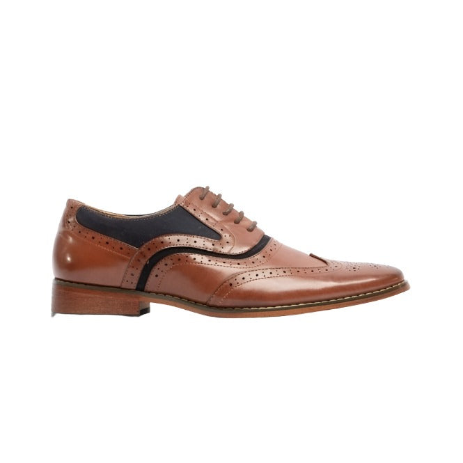 Goor Mens Shoe M499B Brown/Navy
