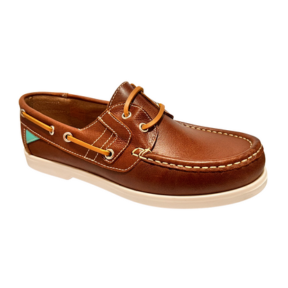 Lauren Thomas Womens Boat Shoe 82249 Brown Leather