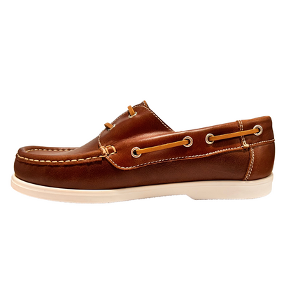 Lauren Thomas Womens Boat Shoe 82249 Brown Leather