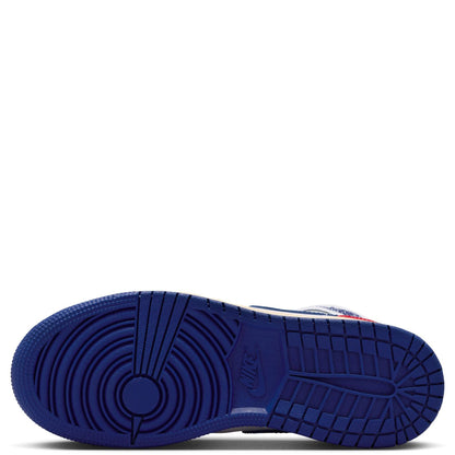Big Kid's Jordan 1 Mid White/Deep Royal Blue (DQ8423 102)