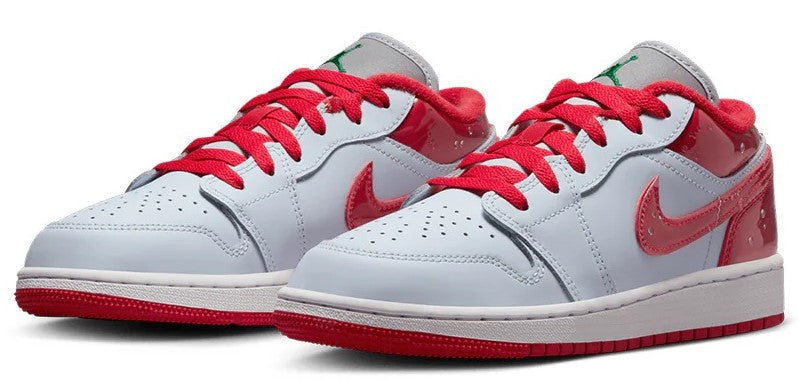 Big Kid's Jordan 1 Low SE Football Grey/University Red (FQ1935 018)