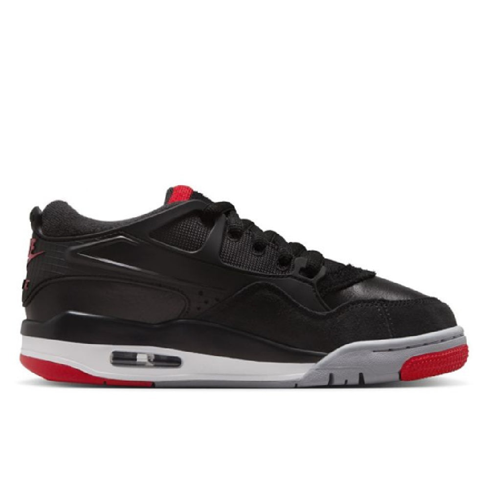 Big Kid's Jordan 4 RM Black/Varsity Red-Wolf Grey (FQ7938 061)