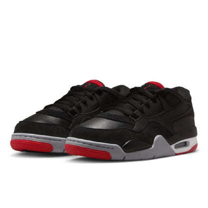 Big Kid's Jordan 4 RM Black/Varsity Red-Wolf Grey (FQ7938 061)