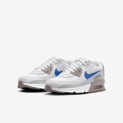 Big Kid's Nike Air Max 90 White/Racer Blue-College Grey (HF6358 105)