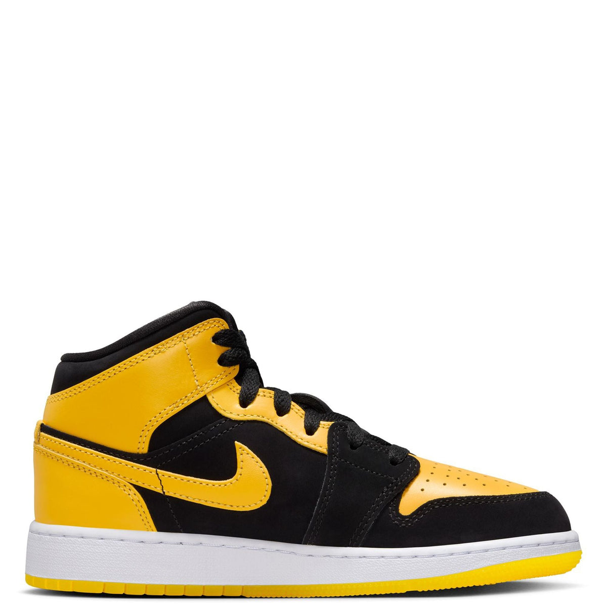Big Kid's Jordan 1 Mid SE Black/Varsity Maize-White (HJ5940 071)