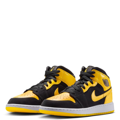 Big Kid's Jordan 1 Mid SE Black/Varsity Maize-White (HJ5940 071)