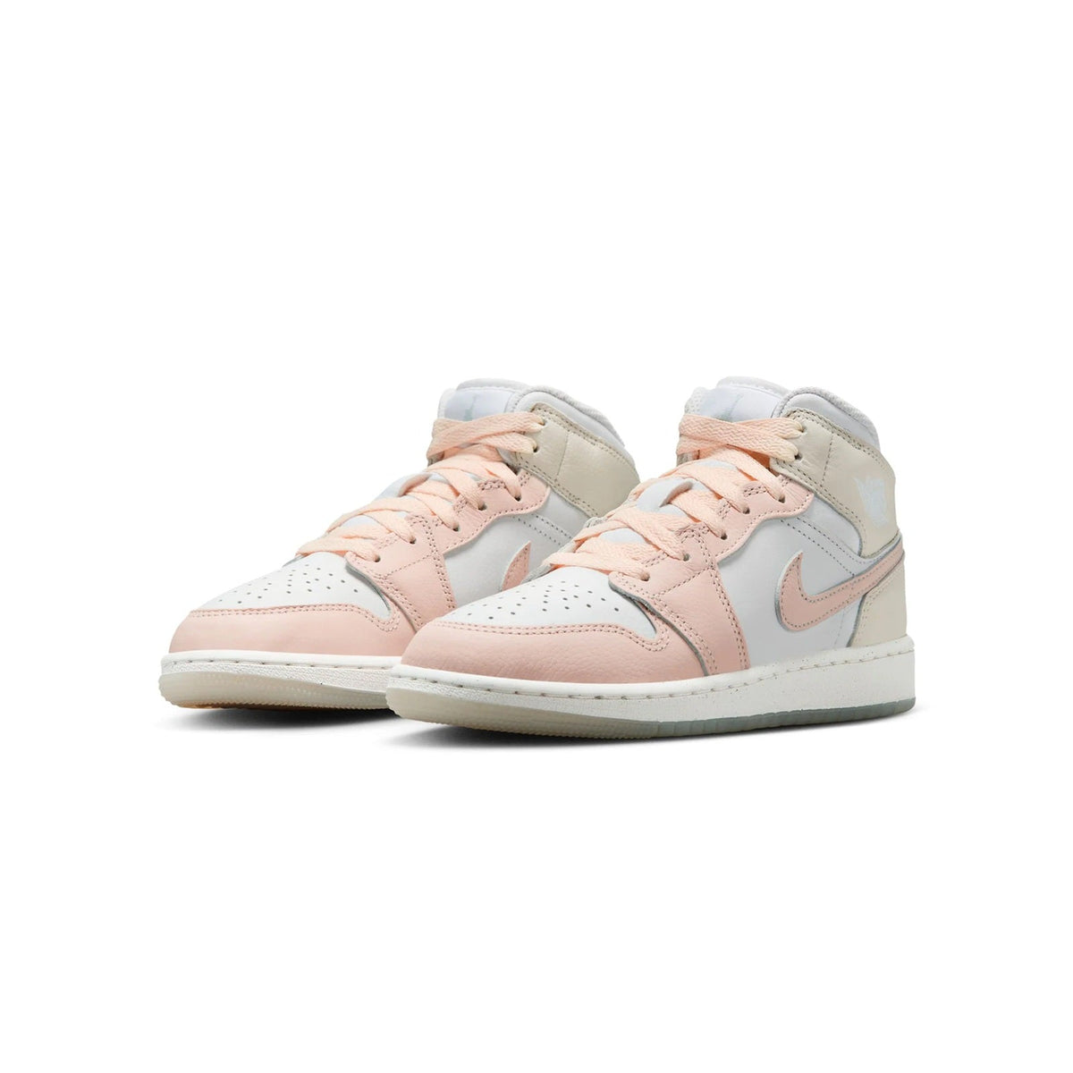 Big Kid's Jordan 1 Mid SE Sail/Guava Ice-Sea Glass (HJ5940 100)