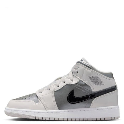 Big Kid's Jordan 1 Mid SE Photon Dust/Blue Chill (HV4400 014)