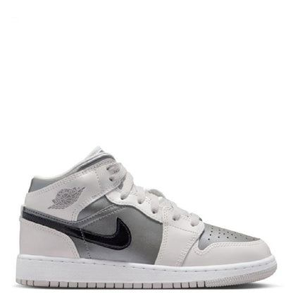 Big Kid's Jordan 1 Mid SE Photon Dust/Blue Chill (HV4400 014)