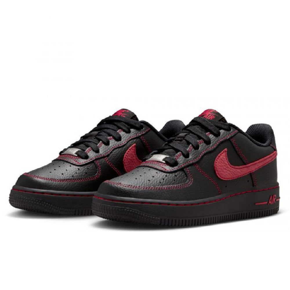 Big Kid's Nike Air Force 1 LV8 3 Black/University Red-Black (HV4762 001)