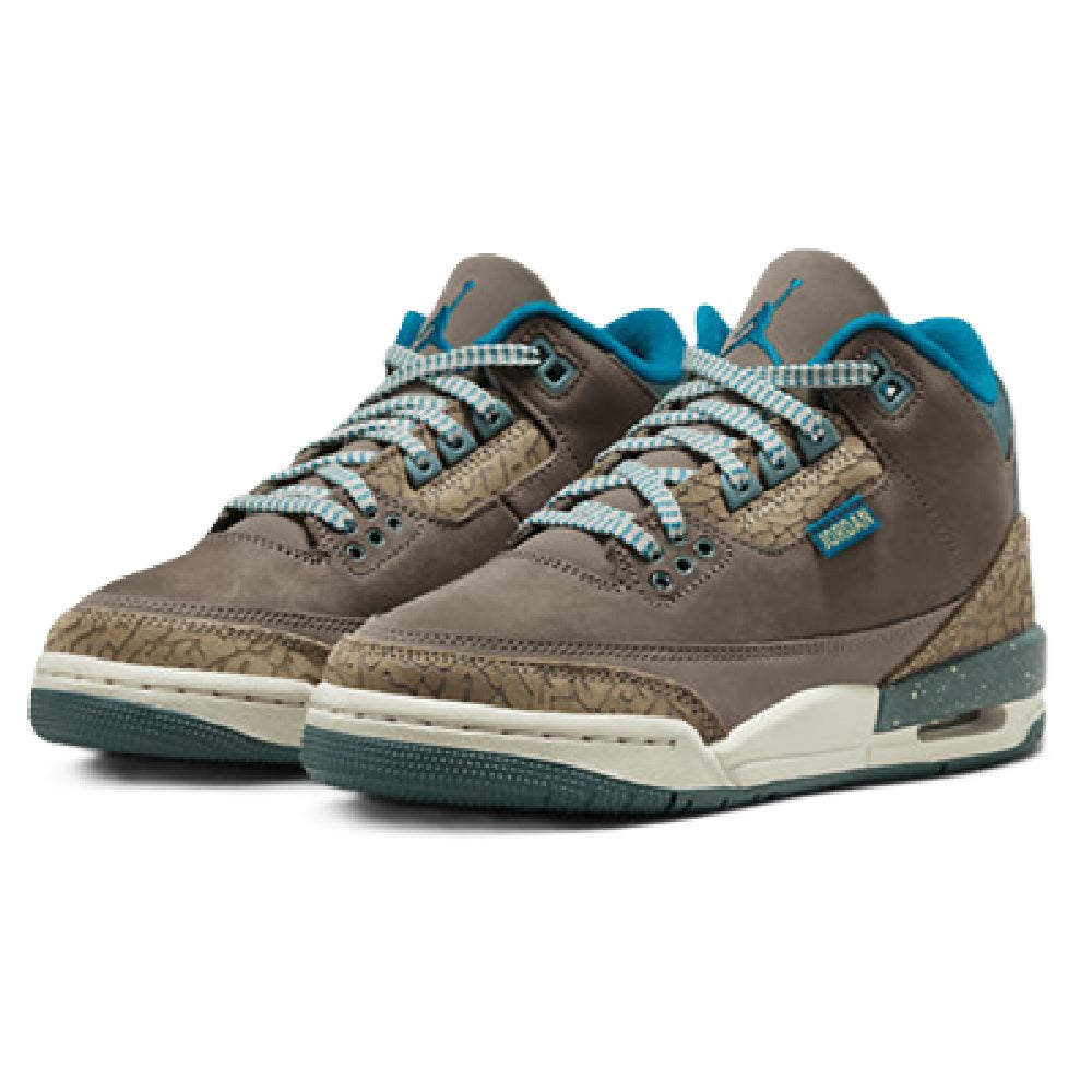 Big Kid's Jordan 3 Retro Olive Grey/Green Abyss-Khaki (IB7066 001)