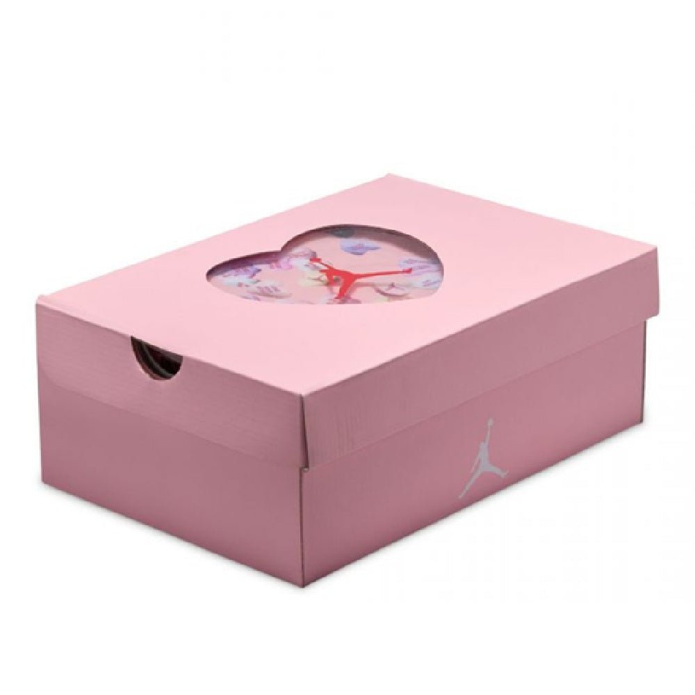 Big Kid's Jordan 4 Retro "V-Day" White/Med Soft Pink-Half Blue (IB7068 100)