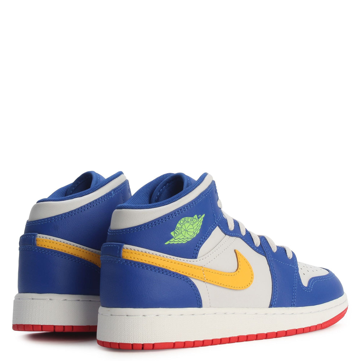 Big Kid's Jordan 1 Mid BG Racer Blue/Speed Red-Gold (IM6562 445)