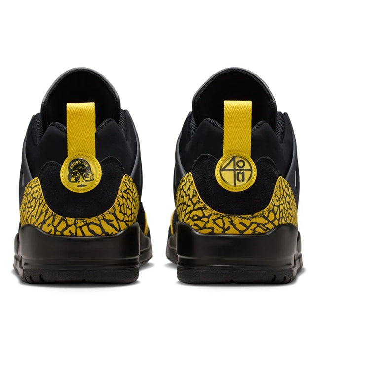 Big Kid's Jordan Spizike Low BG Black/Black-Speed Yellow (IQ9374 010)