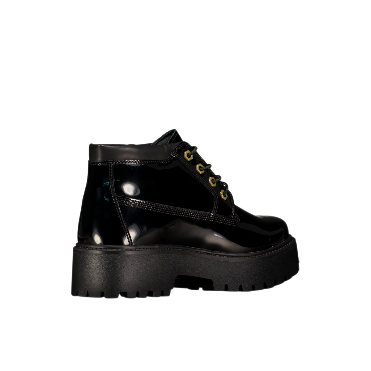 W Patent Leather Stone Street Platform Chukka